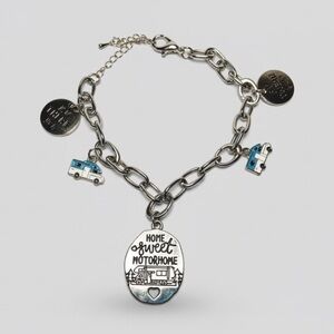 Silver RV Motorhome Fifth Wheel Travel Charm Bracelet Hand Crafted